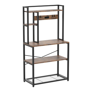 Scaffalatura in metallo moderno regolabile a 3 livelli 36x18x60 pollici mensola in metallo resistente da cucina - Product Image 1