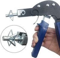 Kit d'outils de pose d'ancres pour murs creux avec 72 chevilles Molly, pistolet à chevilles M4 et M5 pour l'installation et la réparation de plaques de plâtre et de cloisons sèches
