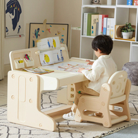 VSUCH Bureau d'étude réglable et rétractable en plastique pour bébé, ensemble table et chaise nordique pour enfants, idéal pour chambre d'enfant