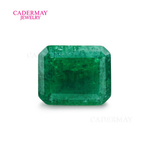 CADERMAY Emerald Gemstone Grandmother Cut Loose Stone Emerald Green No. 7 Jewelry Center Stone - Product Image 5