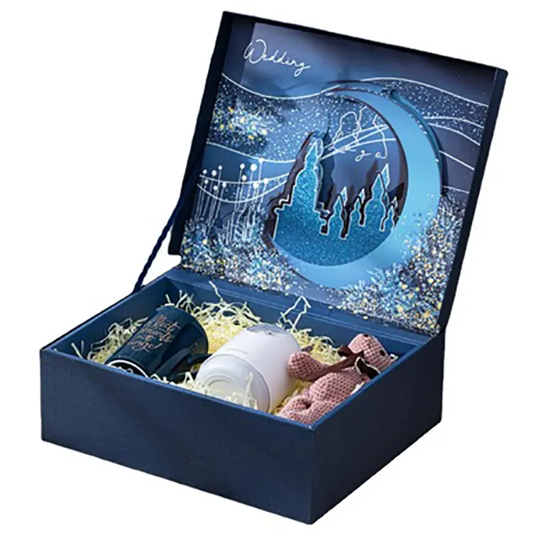 Wholesale Custom 3D Birthday Gift Box With Handbag Luxury Gift Packaging Box For Photo Frame