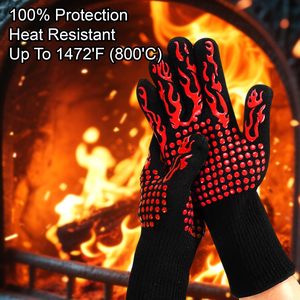Gants de barbecue en silicone personnalisés résistants à la chaleur extrême pour fumeurs, grilles et fours à micro-ondes, avec support de pot - Product Image 2