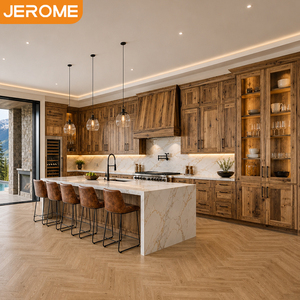 Design personalizzato pronto per il montaggio Shaker Cabinetry casa armadio Set rustico Hickory legno massiccio Hickory armadi da cucina - Product Image 1