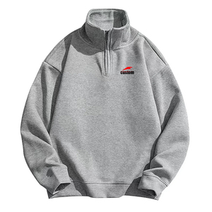 <span class=keywords><strong>Sudadera</strong></span> con Capucha de Diseño Personalizado, Fabricante de Sudaderas 100% Algodón, <span class=keywords><strong>Sudadera</strong></span> Vintage con Cierre de Cremallera de un Cuarto, <span class=keywords><strong>Sudadera</strong></span> con Capucha de Diseñador - Product Image 3