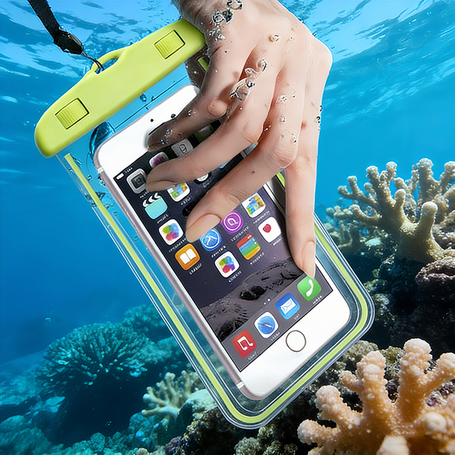 Custom Portable Waterproof Phone Carry Pouch PVC TPU Transparent Waterproof Mobile Phone Bag for Outdoor Swimming Diving Rafting
