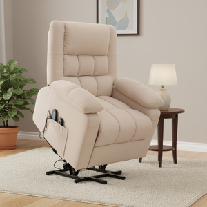 Sillón Reclinable Individual con Función de Masaje Caliente, <span class=keywords><strong>Gravedad</strong></span> Cero, Asistencia para Levantarse, Multifuncional para Personas Mayores - Product Image 1