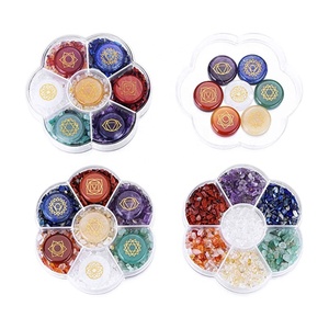 7 <strong>Chakra</strong> <strong>Engraved</strong> Words <strong>Stone</strong> Natural Seven <strong>Chakra</strong> Power <strong>Stone</strong> Box Set - Product Image 2