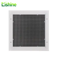 Grille de ventilation murale carrée moderne amovible en aluminium, diffuseur d'air alvéolé pour centres commerciaux