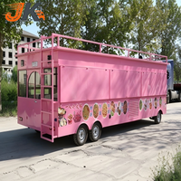 Camion de restauration rapide mobile mini en acier inoxydable 304 résistant à la rouille de 24 pieds avec cuisine complète pour pizza, café, glaces et autres services de traiteur