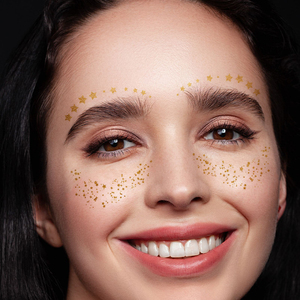 Pegatinas de tatuaje facial de estampado en caliente impermeables y no tóxicas para fiestas de Spot Ball