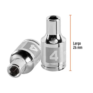 BOX 6 Douille 4 mm, 6 points, entraînement 1/4 po, TRUPER - Product Image 2