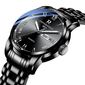 Montre-bracelet en acier inoxydable à quartz de luxe pour homme/femme <span class=keywords><strong>ONTHEEDGE</strong></span> 031, étanche, date, semaine, montre de couple, montre de travail - Product Image 6