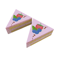 Boîtes en papier pour tranches de gâteau triangulaires avec dessus festonné, supports pour cadeaux, flexographie, mini-boîte pour tranches de gâteau glacé