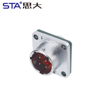 WY16 IP67 Wasserdichter Steckverbinder 2 3 4 5 6 7 8 9 10 Pin TE+ZM Reverse Aviation Plug Buchse Stecker Quadratischer Flanschanschluss
