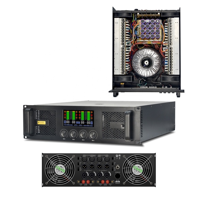 XUNGUAN AD412 Professional Audlo Equlpment 4-channel Power Amplifier 1200W Class H 4.3-inch Display Screen for Stage