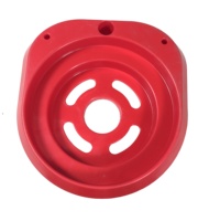 Base de support d'extincteur simple en plastique rouge S009 pour extincteurs 2-4KG