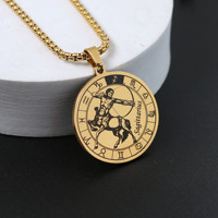 12 Signes Du Zodiaque En Acier Inoxydable Pendentifs Colliers Verseau Balance Vierge Taureau Pendentifs Collier Perles Chaînes Hommes Bijoux Cadeaux