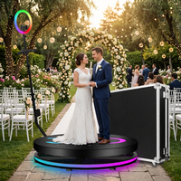 Machine Photobooth 360 Prête à l'Expédition avec Éclairage LED, Plateforme Rotative Automatique pour Mariages et Événements, Stock Local USA