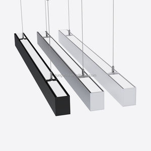 Luminaire suspendu linéaire LED de haute qualité 36W 48W 60W en aluminium noir et plastique pour intérieur, bureau, angle de faisceau de 180° - Product Image 2