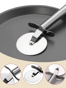 Vendita calda Logo personalizzato cucina Pizza Cutter ruota singola per uso alimentare 430 in acciaio inox per affettare singola Pizza - Product Image 4