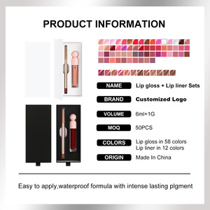 Set de Labiales de 12 Colores de Marca Privada MLM, Brillo Labial Mate y Delineador de Labios, Resistente al Agua y de Larga Duración, Set de Maquillaje Labial con Logotipo Personalizado OEM - Product Image 6