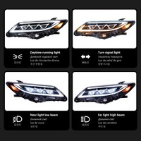 New Startup Animation DRL & Sequential Sweep Turn Signal Triple Lens LED Headlight Assembly for Toyota Camry 2012-2014