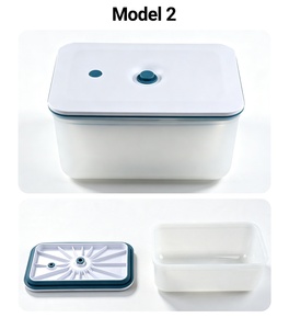 กล่องเก็บอาหารสุญญากาศเกรดอาหาร AirBaker กล่องใส่อาหารสุญญากาศแบบใสพร้อมปั๊มสุญญากาศแบบมือหมุนสำหรับตู้เย็นในครัว - Product Image 1
