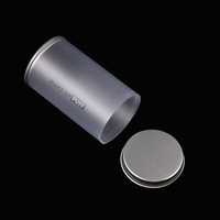 Bouteille cylindrique vide en plastique transparent PET PVC, boîte en étain givrée, emballage pour œufs en éponge, tube cadeau cylindrique transparent