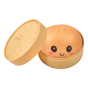 Pure Color Squeeze Dumpling TPR Squishy Steamed <b>Bun</b> Fidget Toys with Box Dumplings Sensory Squeeze Toy for Stress Relief Gifts - Product Image 5