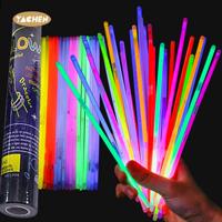 Bracelets lumineux YACHEN 50 pièces avec connecteurs, accessoires de fête néon, décorations pour Halloween, danse, mariage, anniversaire