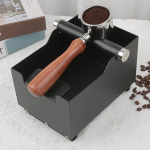 Weike - Contenedor de Posos de Café Cuadrado Compacto Estilo Rústico, Pequeño Contenedor de Posos de Café para Cocina, Duradero y Profesional para Espresso - Product Image 2