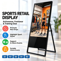 Affichage numérique portable tactile capacitif Windows de 65 pouces pour la promotion de marque et l'affichage dans les centres commerciaux et les magasins de détail