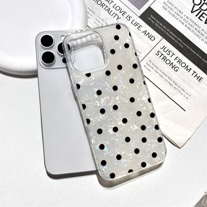Noir clair Polka Apple 16 Pro Max <span class=keywords><strong>Coque</strong></span> <span class=keywords><strong>de</strong></span> <span class=keywords><strong>téléphone</strong></span> portable Shell Pattern <span class=keywords><strong>Personnalisation</strong></span> en gros <span class=keywords><strong>de</strong></span> l'iphone 15 Fresh Clean Style - Product Image 3