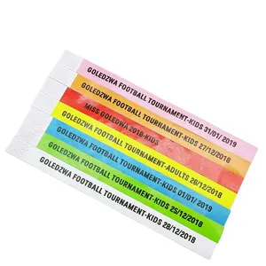 Factory Sale 1 Time Use Bracelet Custom Tyvek Paper Wrist Band Events Tickets VIP Admission Wristband