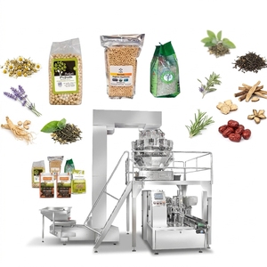 Machine d'emballage verticale pour sachets préformés à soufflet, idéale pour les aliments secs, les herbes et les feuilles <span class=keywords><strong>de</strong></span> <span class=keywords><strong>chanvre</strong></span> - Product Image 1