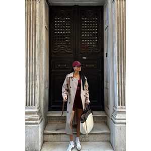 Abrigo de Piel de Visón Osanna para Mujer, Piel de Cordero Genuina, Decoración con Botones, Estilo Casual, Impermeable, Cierre con Cinturón, Temporada de Invierno - Product Image 4