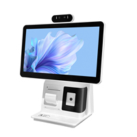 Terminal de caisse enregistreuse Android tout-en-un Leiling LL-18C6FA Premium, écran tactile capacitif de 15,6 pouces, résolution 1366x768