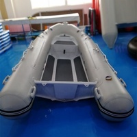 Yacht de pêche en alliage d'aluminium, 3.3 mètres, coque rigide en Hypalon/PVC