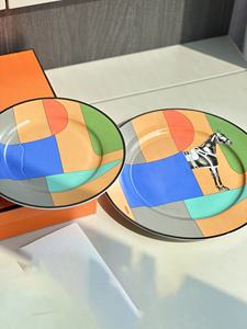 Assiette de table et assiette de présentation en porcelaine, nouvelle collection nordique pour la décoration intérieure - Product Image 4