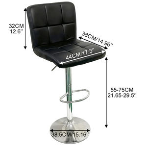 <span class=keywords><strong>Taburetes</strong></span> de Bar Comerciales Acolchados y Gruesos, con Capacidad de Carga de 150 kg, Altura Ajustable, con <span class=keywords><strong>Respaldo</strong></span>, para Mostradores de <span class=keywords><strong>Cocina</strong></span>, Gran Venta - Product Image 3