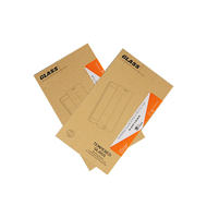 Protection d'écran en verre trempé pour téléphones mobiles, emballage de vente au détail avec boîte en carton kraft, fabriqué en papier durable
