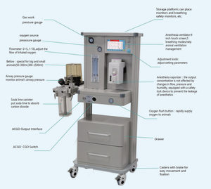Anesthesia Machine <strong>for</strong> Veterinary Surgery <strong>Operation</strong> Portable Hospital Anestesia Machine ICU Medical <strong>System</strong> Anesthesia Device - Product Image 2