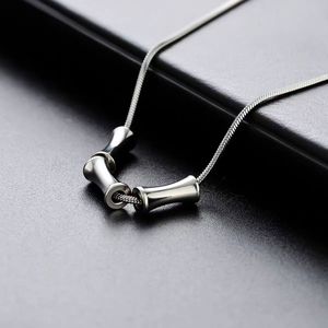 Unisex Bamboo Link Stainless Steel <b>Necklace</b>, New Chinese Style Waterproof Gold Plated Thin Long Sweater Chain, Fashion Hip Hop M - Product Image 5