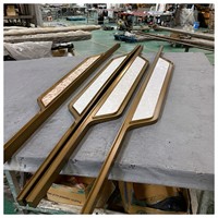 Nouvelle poignée de porte moderne minimaliste de luxe de style chinois avec incrustations de coquillages naturels pour salles de banquet, portes à double battant