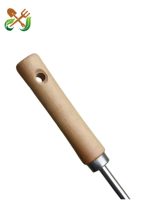 Herramienta para desherbar artefactos en forma de L, espátula de acero inoxidable para remover malas hierbas de grietas con mango de madera