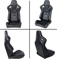 Sièges de course universels réglables de luxe en PVC noir JBR1088, non étanches, pour simulateur de course automobile