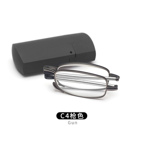 Mini kim loại gấp Kính đọc sách xách tay rõ ràng màu đen trắng khung PC Chất liệu với ánh sáng màu xanh chặn trường hợp unisex tùy chỉnh - Product Image 3