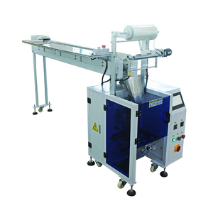 Machine d'emballage manuelle verticale à comptage, avec chaîne d'alimentation, type godet, pour scellage de sacs de matériel - Product Image 2