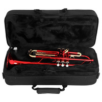 Brass Instrument Trumpet in B Flat Brass Tube Color Gold Keys for Beginners to Practice Professional Trumpet Playing