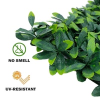 Panneaux de clôture d'intimité en feuilles de thé décoratives d'intérieur et d'extérieur 50*50cm, plastique résistant aux UV, herbe artificielle de haute qualité, mur végétal